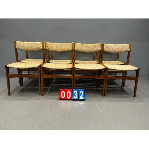 32 - Set of 8 erik buch for anderstrup dining chairs