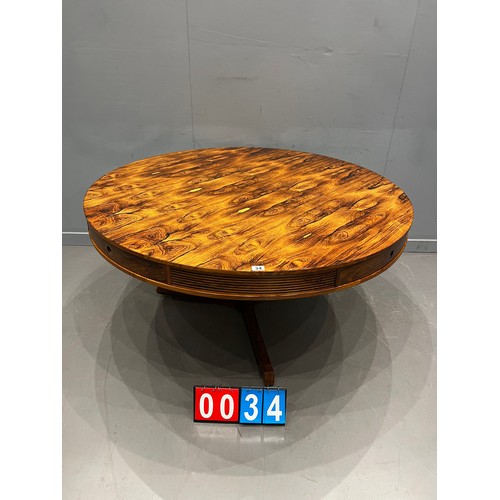 34 - Large rare mid century drum table by Robert heritage for Archie shine