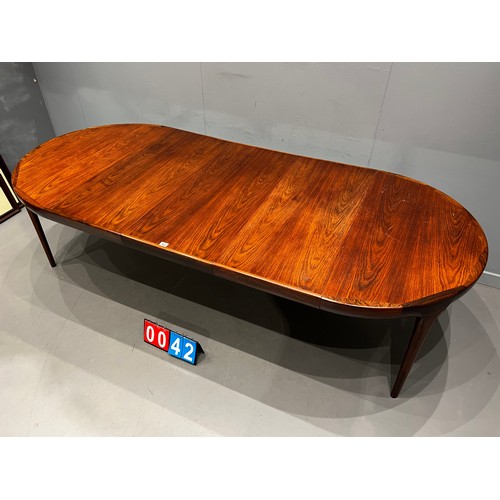 42 - Mid century rosewood dining table by Kofod Larsen for faarup mobelfabrik