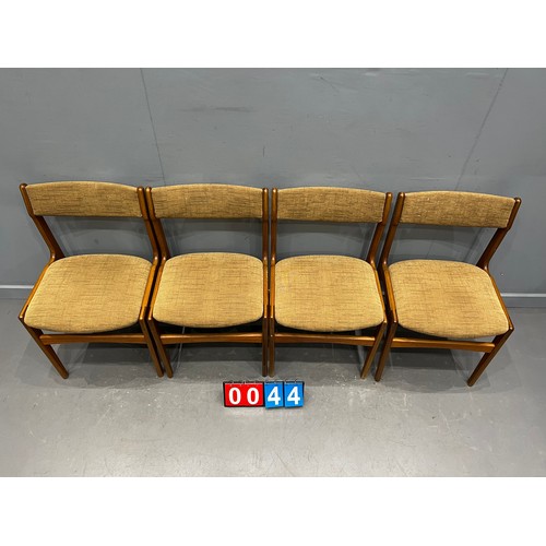 44 - 4 Danish dining chairs by Erik Buch