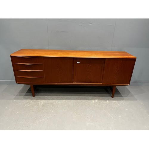 67 - Danish teak mid century tri-silding door sideboard by Sejling Skabe