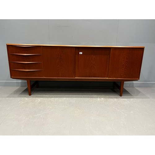 67 - Danish teak mid century tri-silding door sideboard by Sejling Skabe