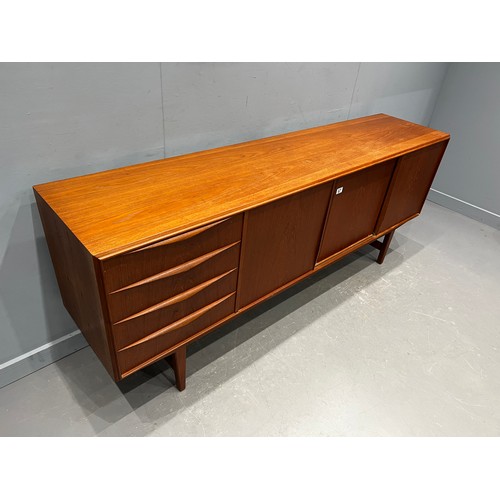 67 - Danish teak mid century tri-silding door sideboard by Sejling Skabe