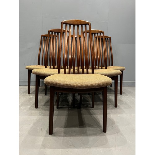 70 - 6 Danish Teak dining chairs by dyrlund