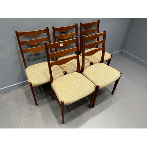 72 - Set of 5 danish dining chairs arne wahl inverson for glyngore stolefabrik