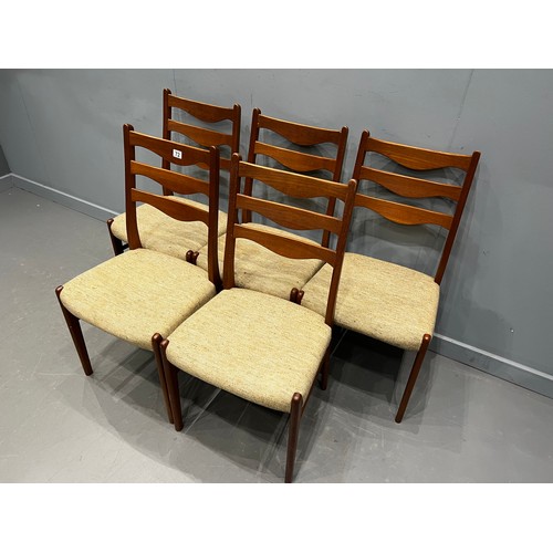 72 - Set of 5 danish dining chairs arne wahl inverson for glyngore stolefabrik