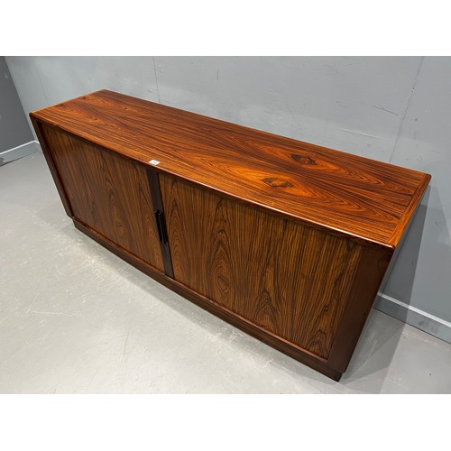 74 - Danish rosewood tambar fronted credenza