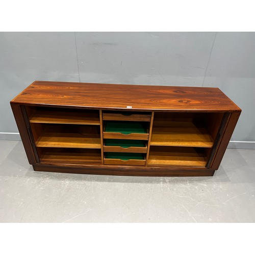 74 - Danish rosewood tambar fronted credenza