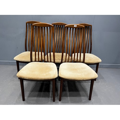 75 - 5 Dyrlund danish dining chairs