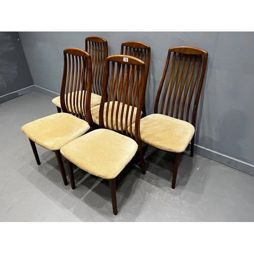 75 - 5 Dyrlund danish dining chairs