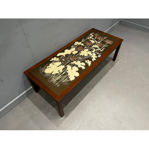 79 - Danish style floral top coffee table