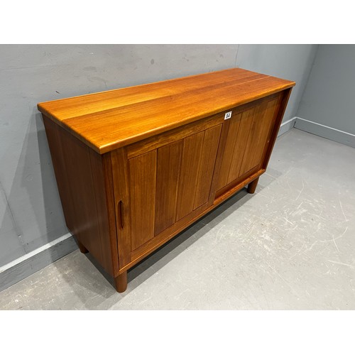 84 - Small mid century sliding door cabinet/sideboard