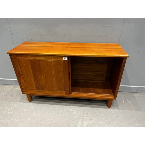 84 - Small mid century sliding door cabinet/sideboard