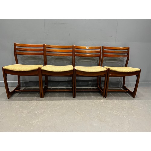 101 - 4 Mid century dining chairs by port wood