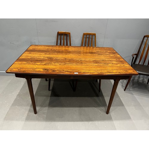 106 - Danish rosewood dining table by Arne vodder for Vamo sonderborg + 8 rosewood dining chairs by Niels ... 