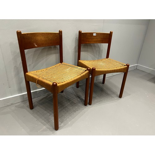 114 - 2 Danish papercord chairs by arne hovmand-olsen for mogers kold