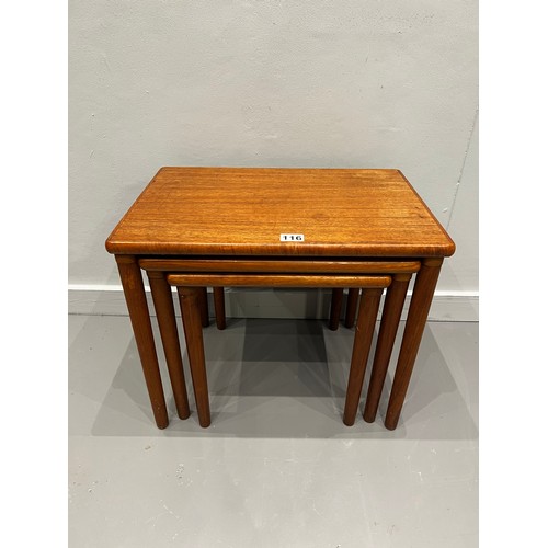 116 - Danish mid century nest of tables