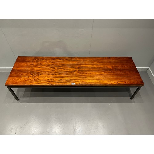 121 - Chrome & rosewood mid century coffee table for merrow associates