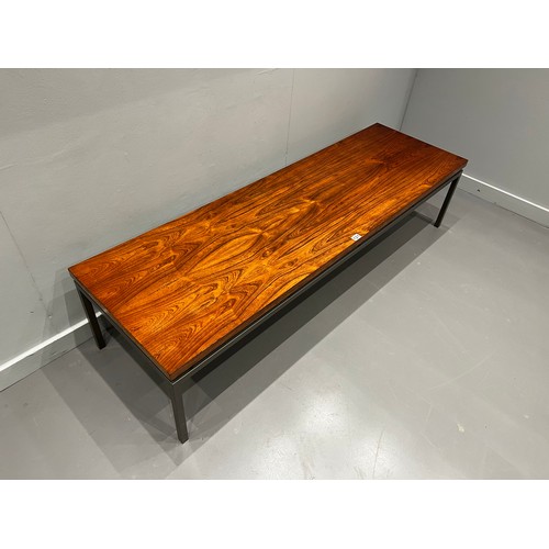 121 - Chrome & rosewood mid century coffee table for merrow associates