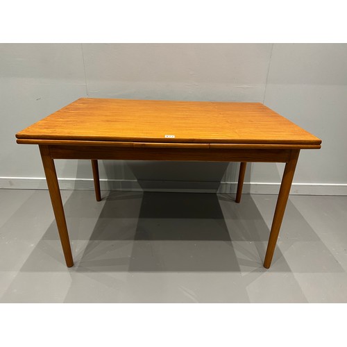 127 - Mid century danish draw leaf table by s.burchardt/Nielsen for mobel fabrik