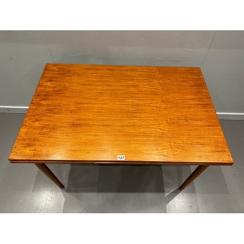 127 - Mid century danish draw leaf table by s.burchardt/Nielsen for mobel fabrik