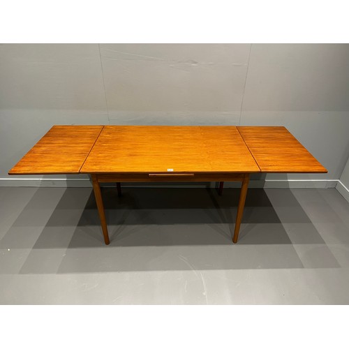 127 - Mid century danish draw leaf table by s.burchardt/Nielsen for mobel fabrik