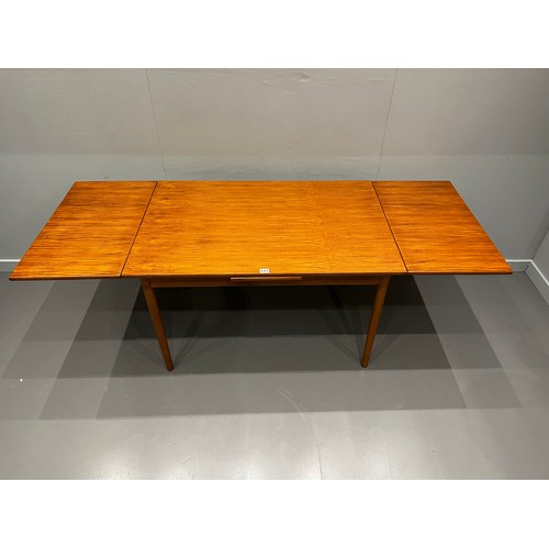 127 - Mid century danish draw leaf table by s.burchardt/Nielsen for mobel fabrik