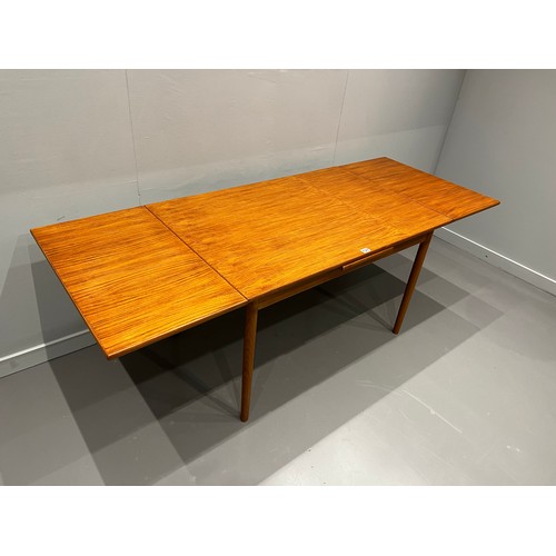 127 - Mid century danish draw leaf table by s.burchardt/Nielsen for mobel fabrik