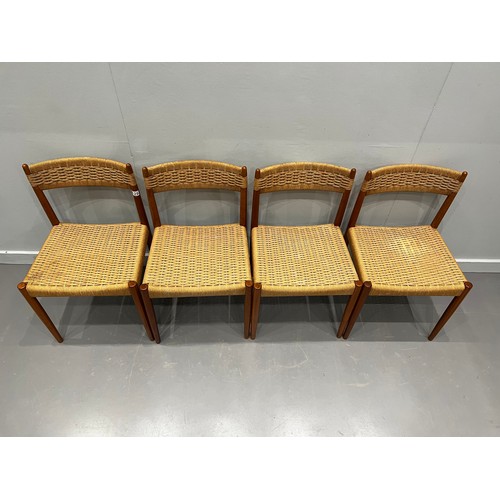 129 - Set of 4 Mid Century chairs.
Danish?