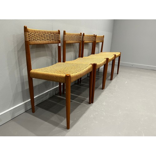 129 - Set of 4 Mid Century chairs.
Danish?