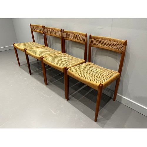 129 - Set of 4 Mid Century chairs.
Danish?