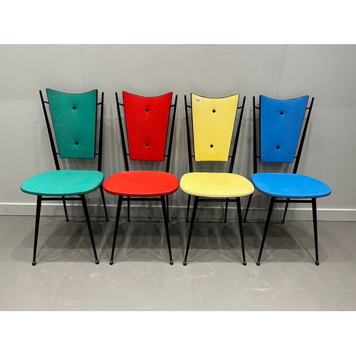 132 - 4 Retro Italian Mid C chairs