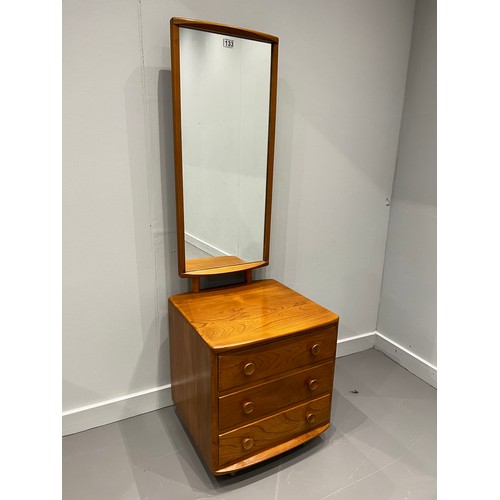 133 - Blonde ercol dressing table with 4 drawers