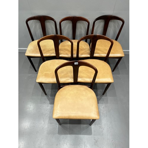 134 - Set of 6 Danish dining chairs by Johannes Anderson for Uldum Mobelfabrik