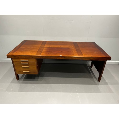 137 - Danish Mid C desk by Arne Vodder for Siblast + Tambour front Mid Century teak sideboard H 26