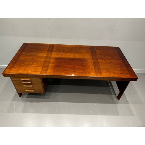 137 - Danish Mid C desk by Arne Vodder for Siblast + Tambour front Mid Century teak sideboard H 26