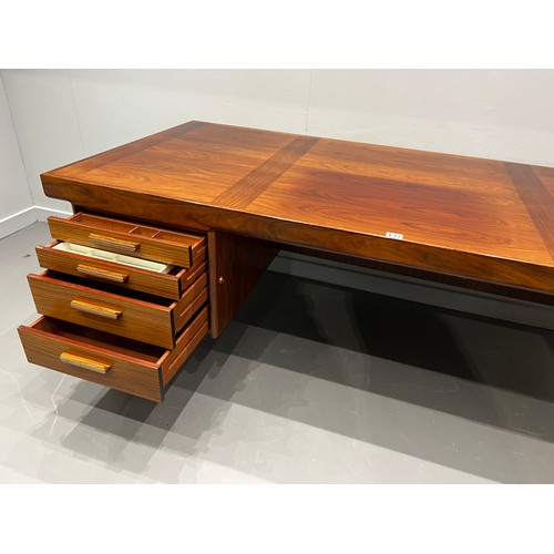 137 - Danish Mid C desk by Arne Vodder for Siblast + Tambour front Mid Century teak sideboard H 26