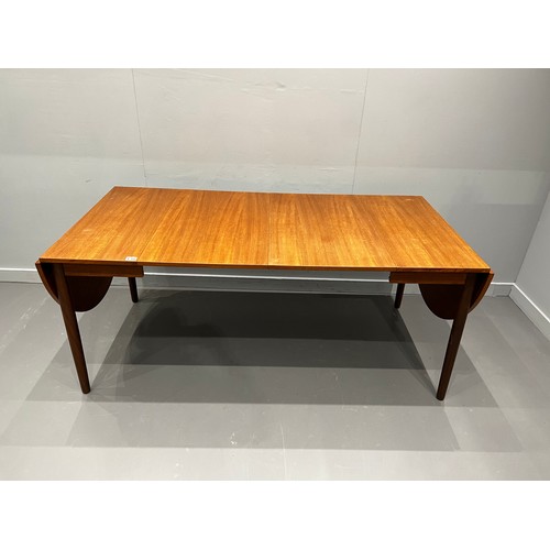 138 - Danish Mid C extending dining table by C.J. Rosengaarden