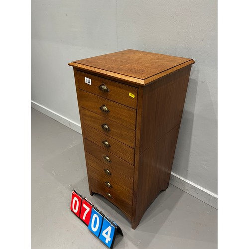 704 - Antique multi drawer chest of drawers