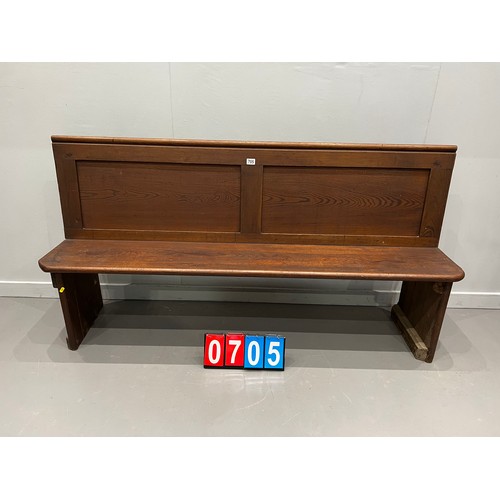 705 - Victorian church pew pitch pine