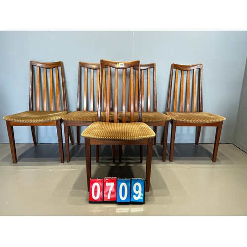 709 - 5X G-plan fresco mid century dining chairs