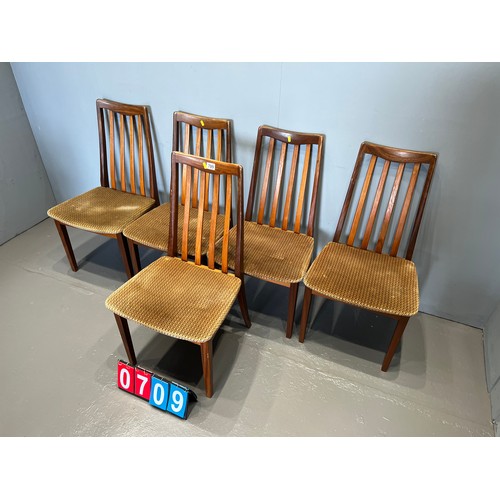 709 - 5X G-plan fresco mid century dining chairs