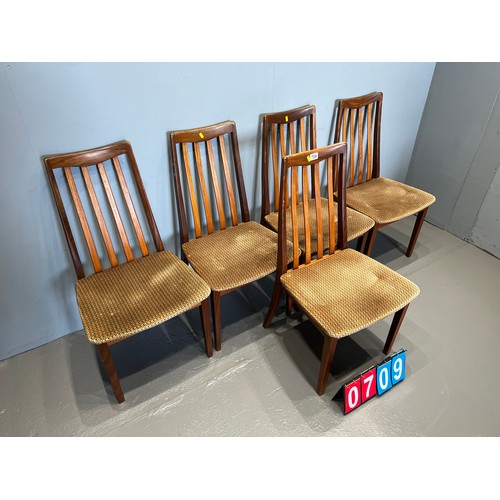 709 - 5X G-plan fresco mid century dining chairs