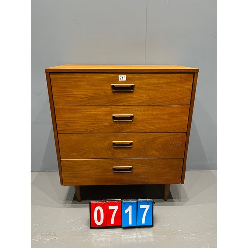 717 - Mid century teak chest of drawers