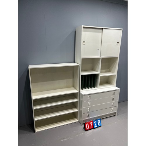 728 - Danish wall unit + shelving