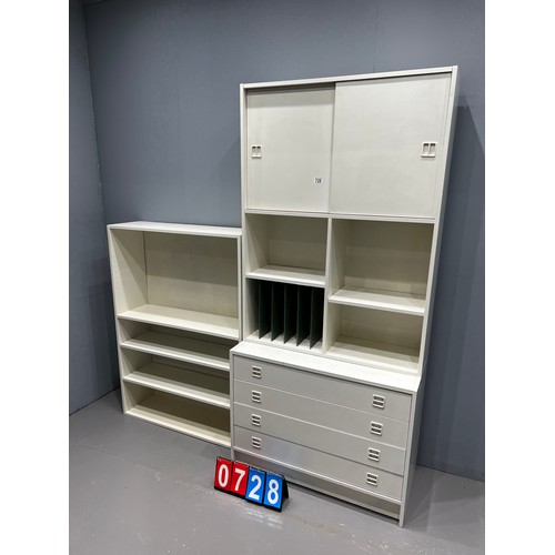 728 - Danish wall unit + shelving