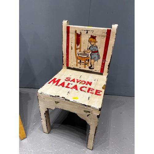 745 - Midland countries ice cream sign + savon chair