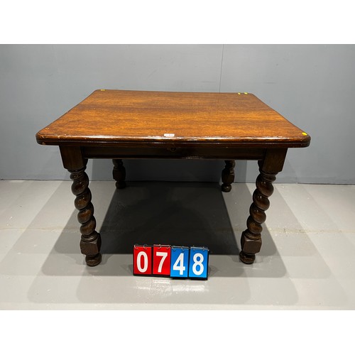 748 - Oak barley twist wind out table