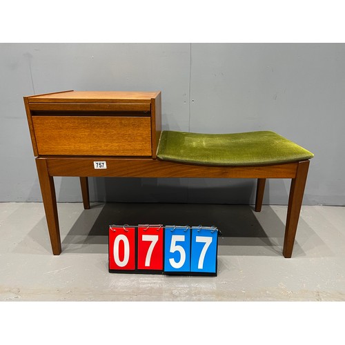 757 - Mid century chippy heath telephone table