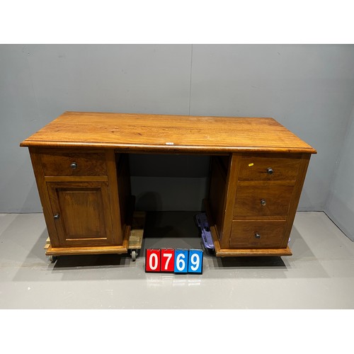 769 - Twin pedestal desk